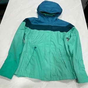 Marmot Women’s PreCip Lightweight Waterproof Rain Jacket Light Green Size Small